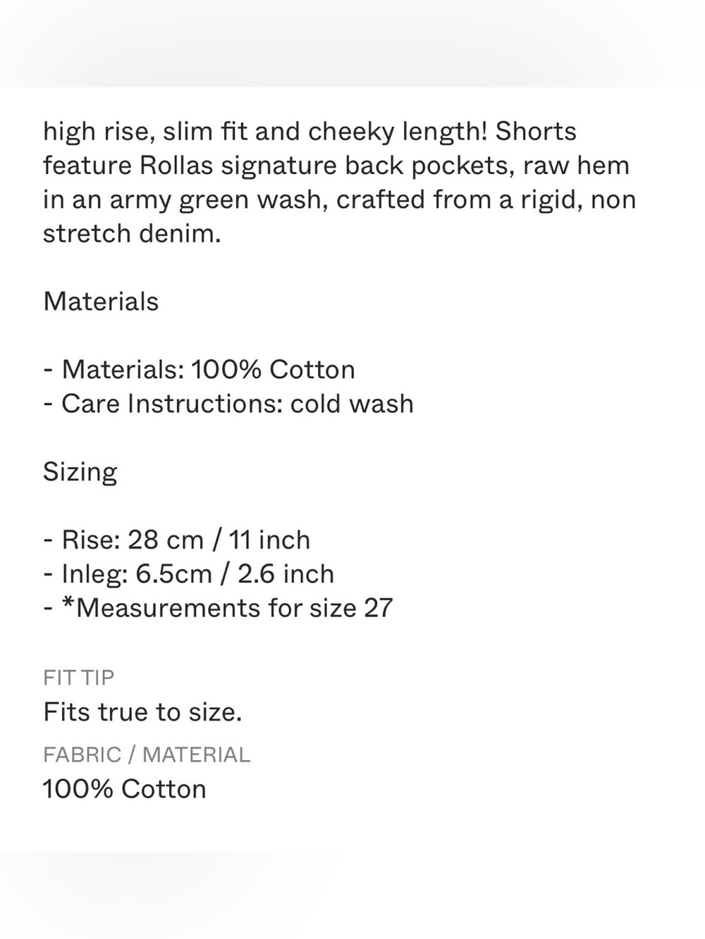 ROLLA’S High Rise Slim Shorts - Picture 4 of 8